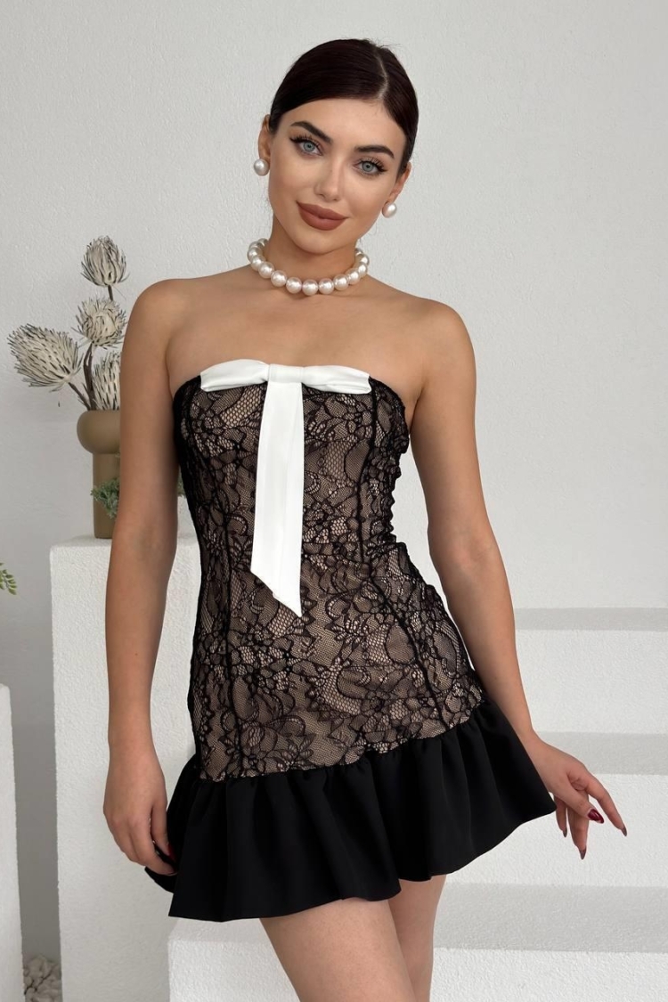 Vencover Strapless Dress - Etika - Globality Store - Women Clothes Wholesale Turkey