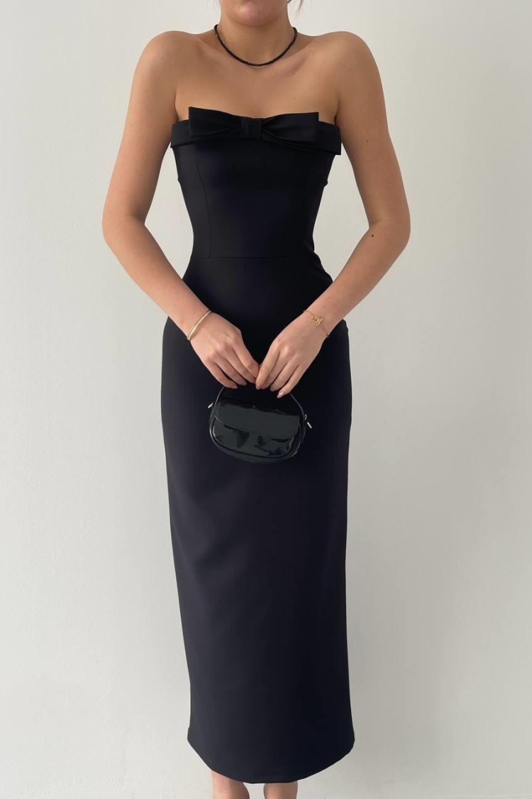 Kaelm Dress With Ribbon Front