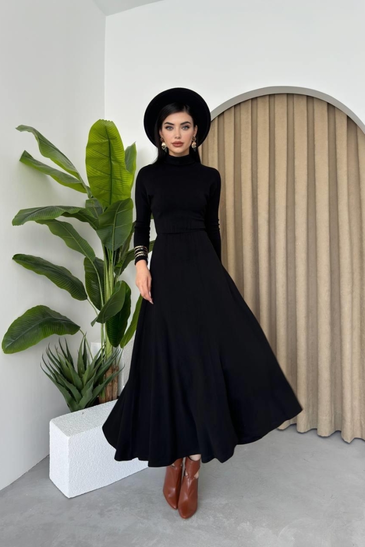 Dina Turtleneck Midi Dress