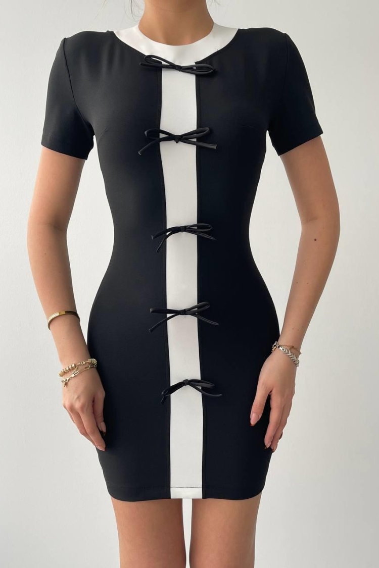 Cazzie Bow Detail Dress