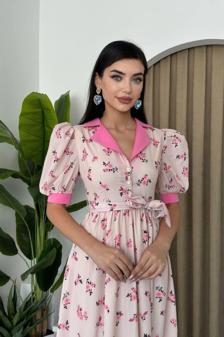 Vesoul Collared Midi Dress - Etika - Globality Store - Women Clothes Wholesale Turkey