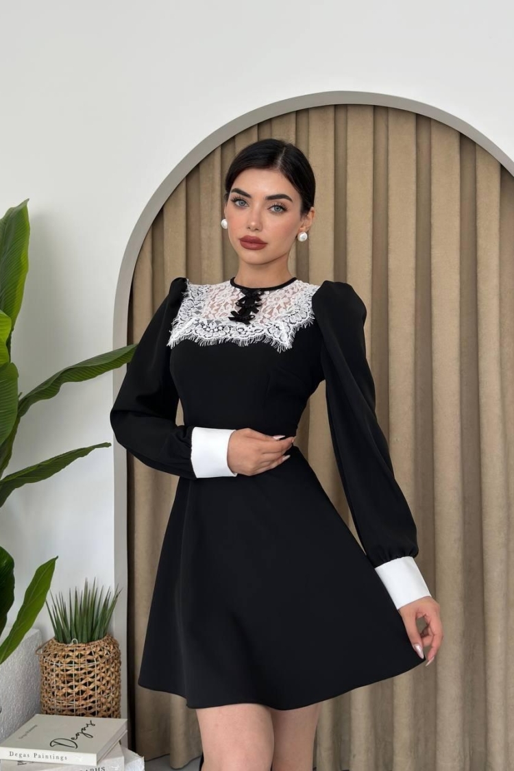 Parma Long Sleeve Mini Dress - Etika - Globality Store - Women Clothes Wholesale Turkey