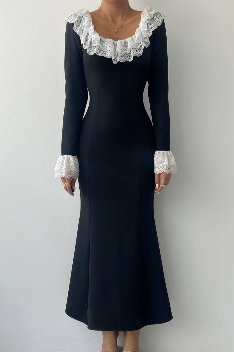 Belfast Lace Collar Dress