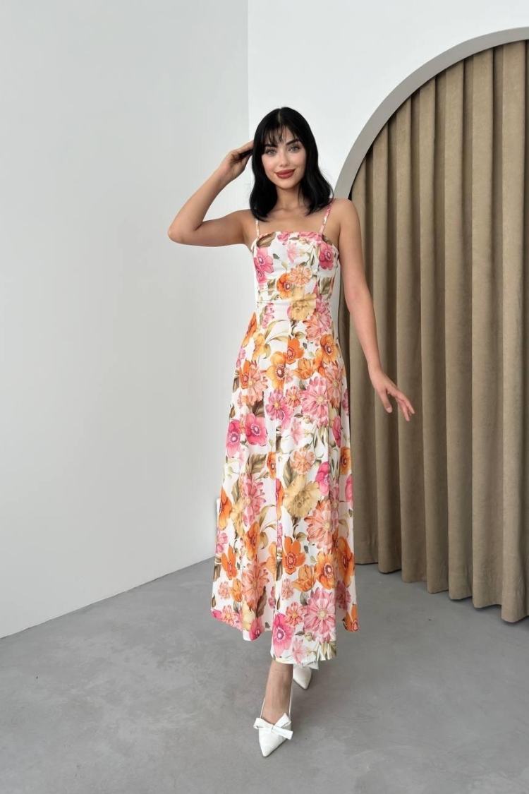 Tutin Midi Length Dress - Etika - Globality Store - Women Clothes Wholesale Turkey