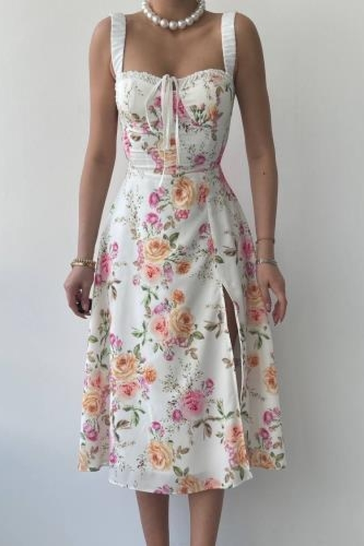Angelic Slit Detailed Dress - Etika - Globality Store - Women Clothes Wholesale Turkey