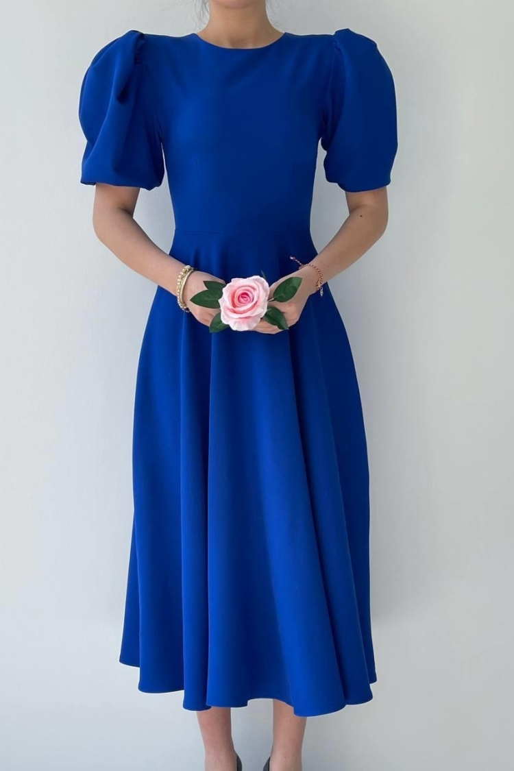 Catania Balloon Sleeve Dress - Etika - Globality Store - Women Clothes Wholesale Turkey