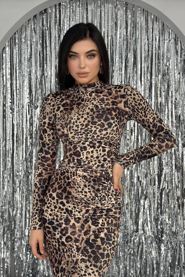 Paper Turtleneck Dress