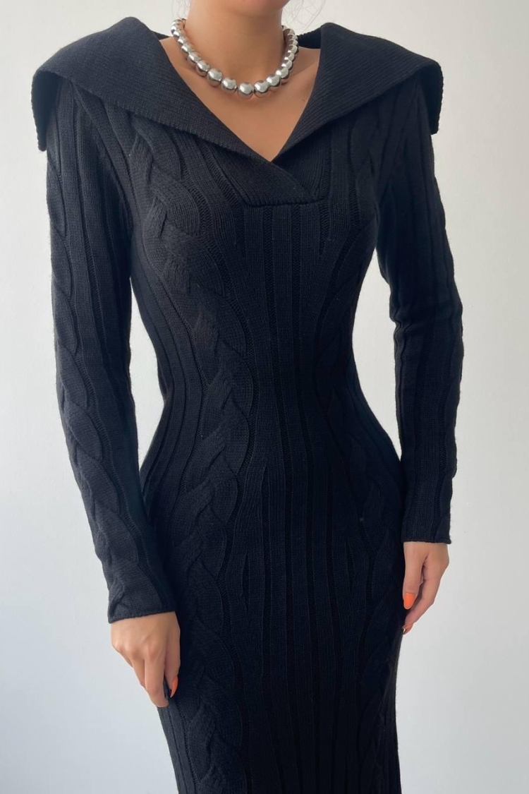 Batwing Collar Dress