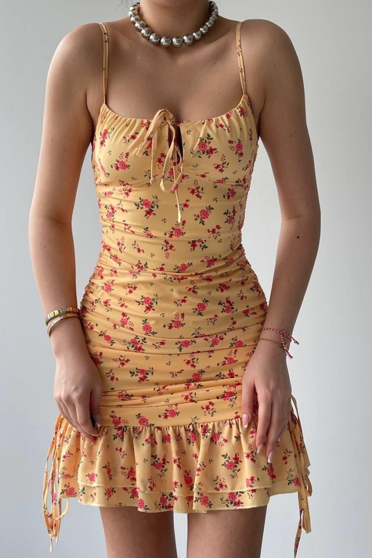 Rope Strap Dress - Multicolored - Etika - Globality Store - Women Clothes Wholesale Turkey