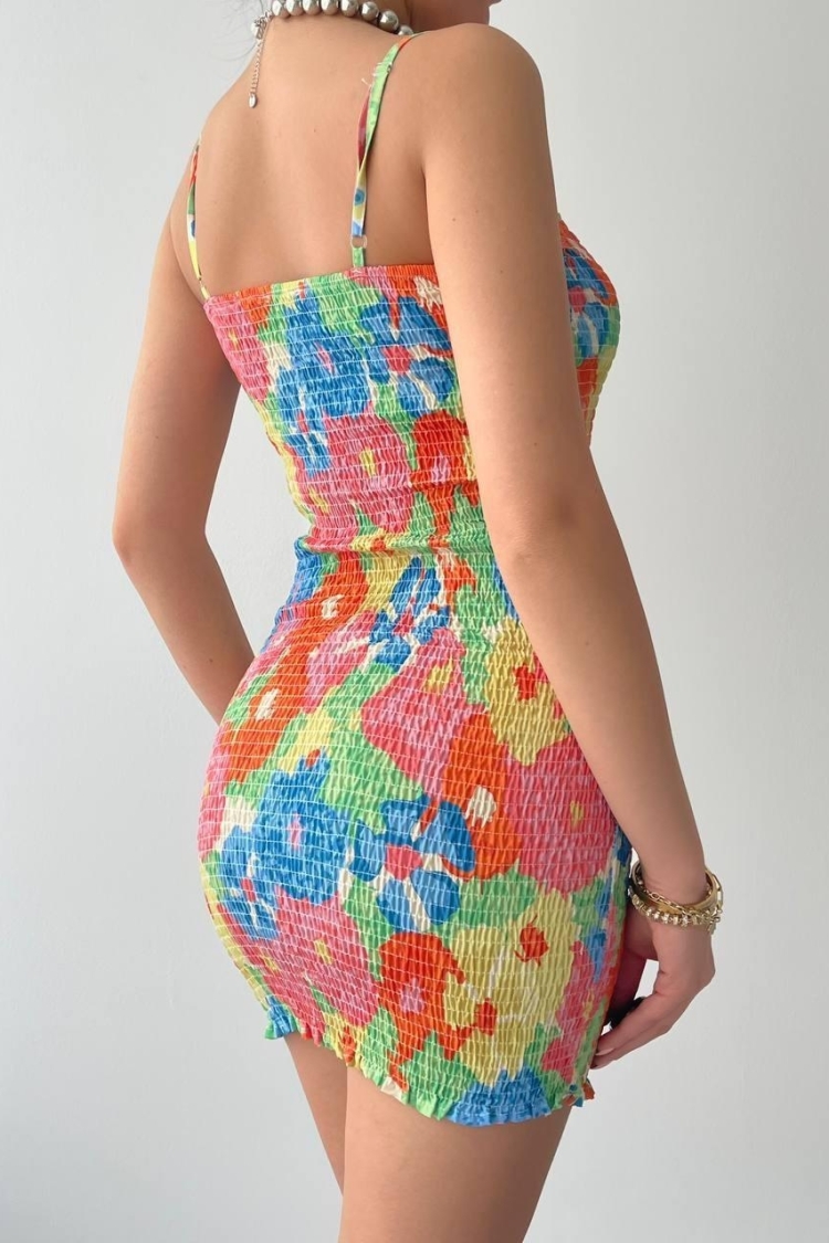 Draped Dress - Multicoloured