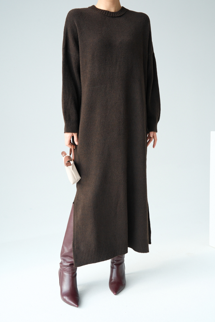 Knitted Dress - Dark