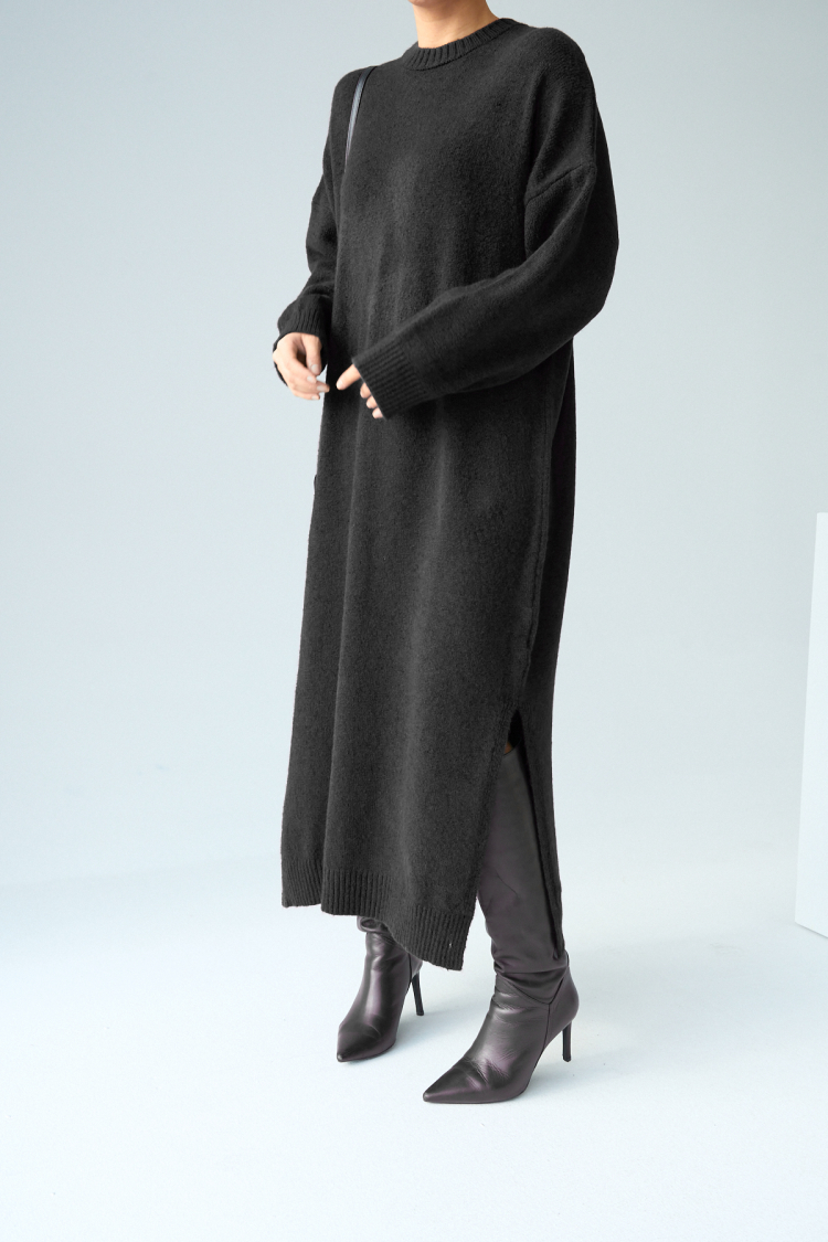 Knitted Dress - Qustyle - Globality Store - Women Clothes Wholesale Turkey