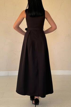 Front Lace Detail Belted Dress - Elisa - Globality Store - Women Clothes Wholesale Turkey