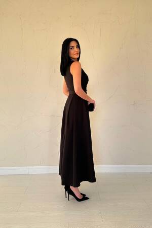 Front Lace Detail Belted Dress - Elisa - Globality Store - Women Clothes Wholesale Turkey