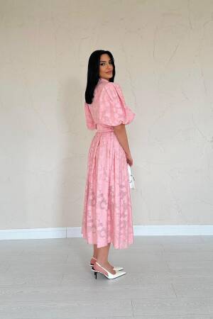 Belted Balloon Sleeve Dress - Brand: Elisa - Women's Clothing Wholesale - Globality Store