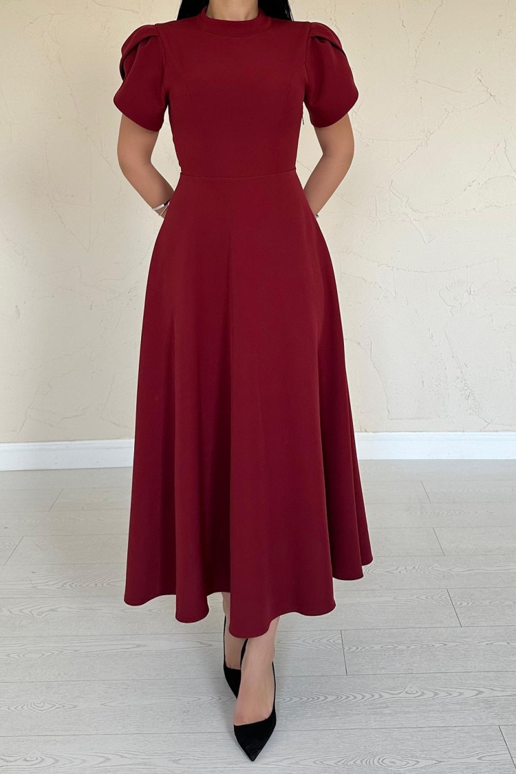 Back Bow Garnish Brit Dress