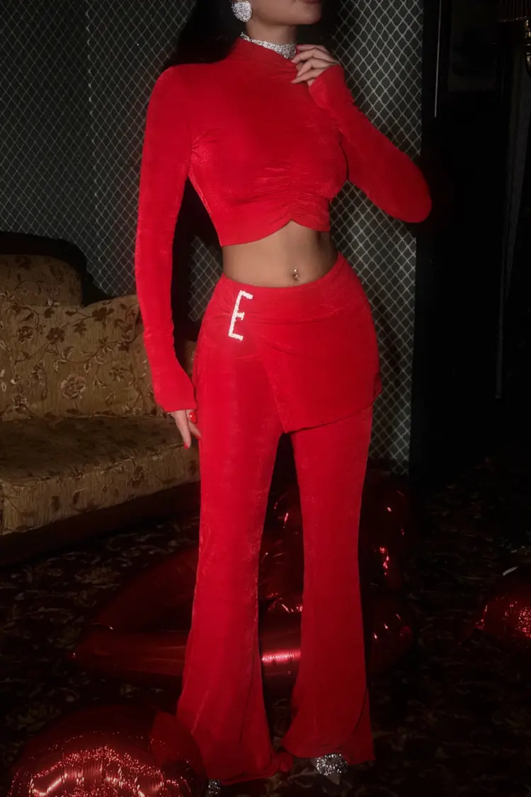 Slit Detail Trouser Suit