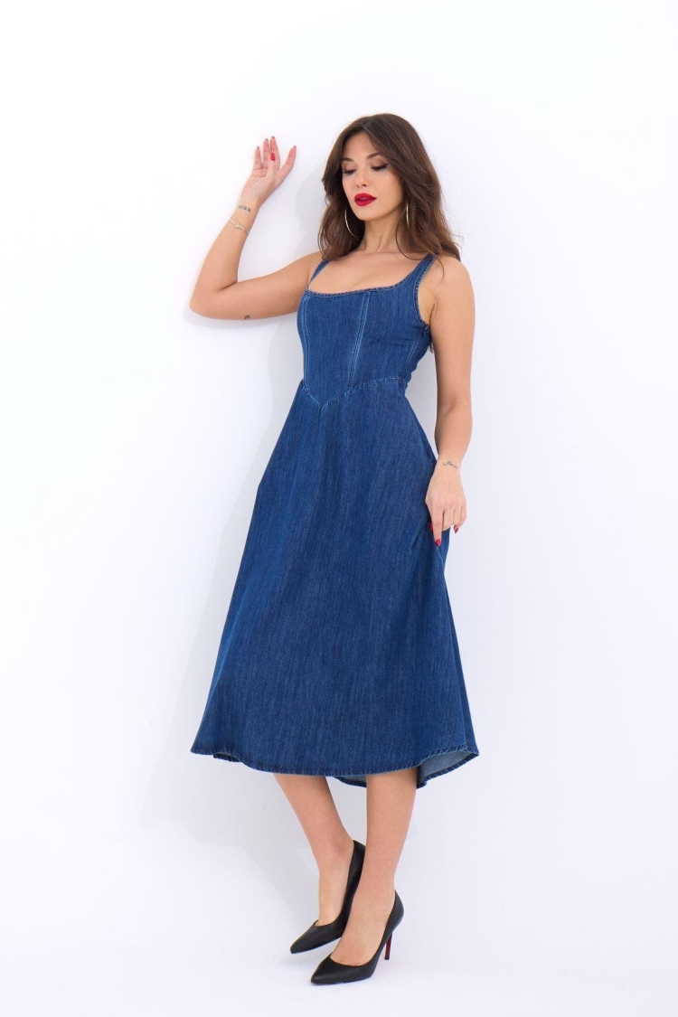 Denim Dress - Blue