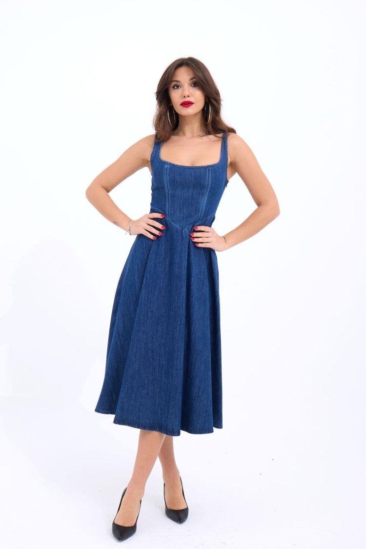 Denim Dress - Blue
