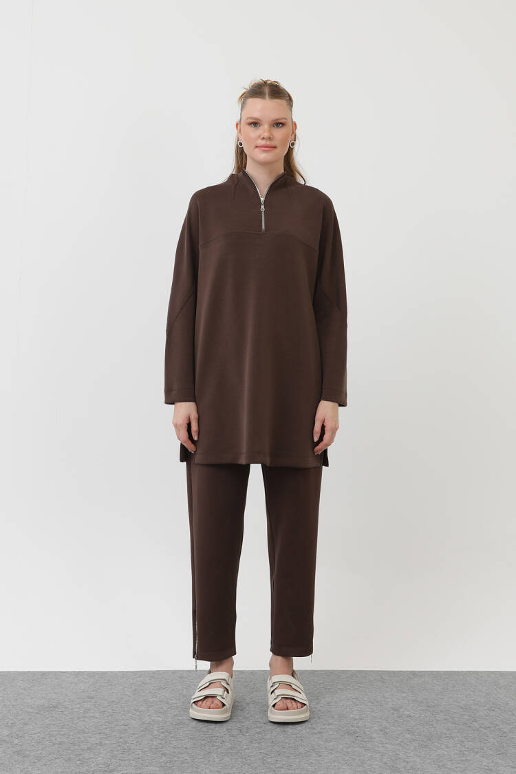 Women's Front Zipper Detail Tunic - Puane - Globality Store - Women Clothes Wholesale Turkey