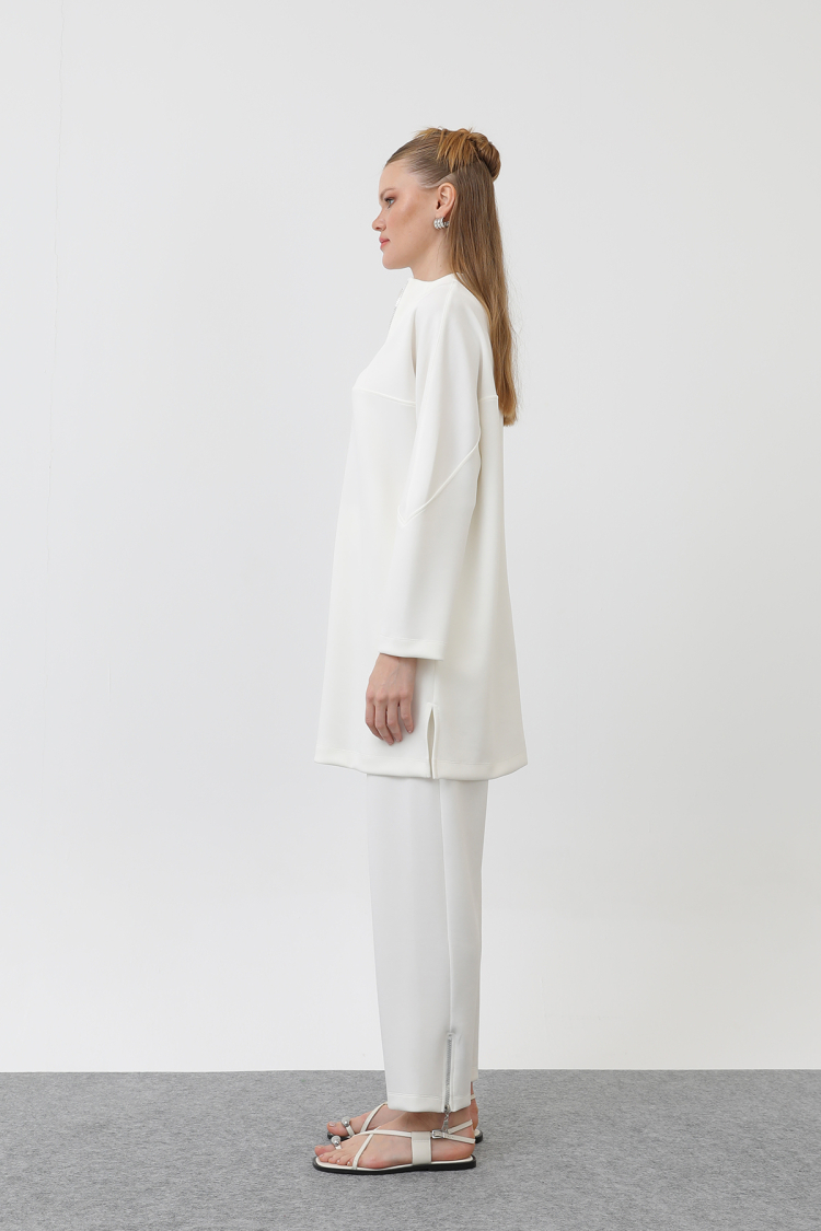 Women's Front Zipper Detail Tunic