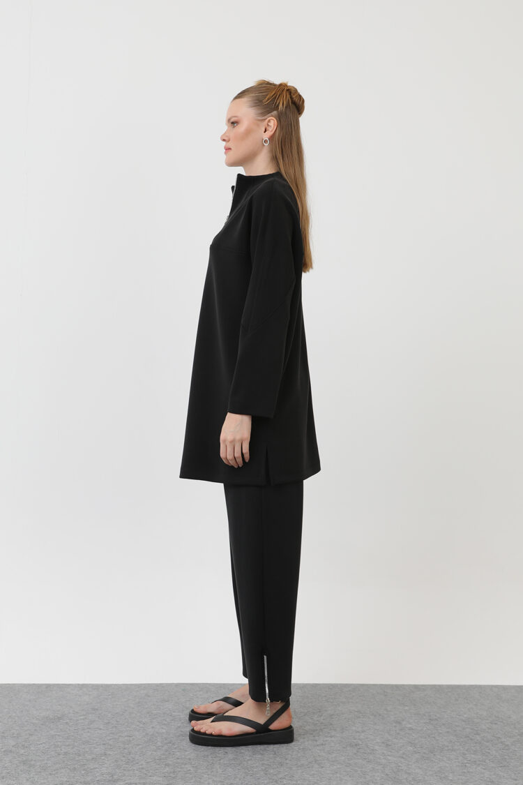 Women's Front Zipper Detail Tunic