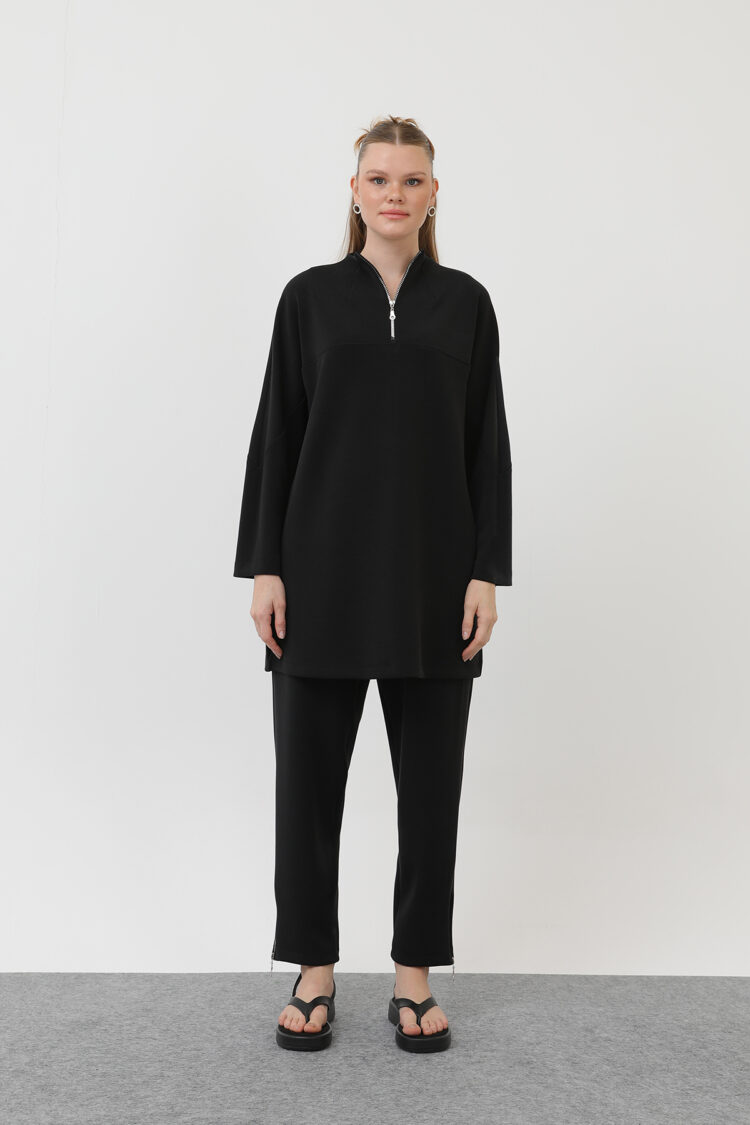 Women's Front Zipper Detail Tunic