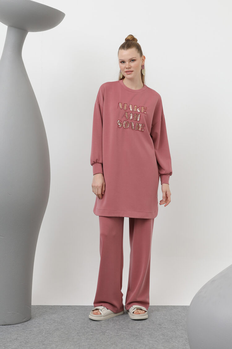 Trouser Suit With Stone And Sequin Embroidery On The Front - Brand: Puane - Women's Clothing Wholesale - Globality Store