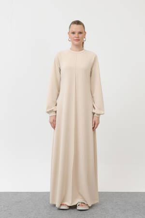 Ribbed Stitched Raglan Sleeve Dress - Puane - Globality Store - Women Clothes Wholesale Turkey