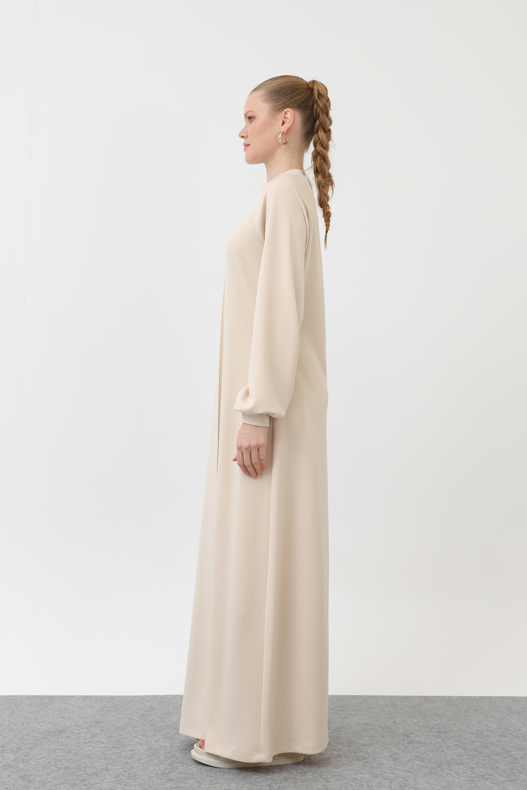 Ribbed Stitched Raglan Sleeve Dress