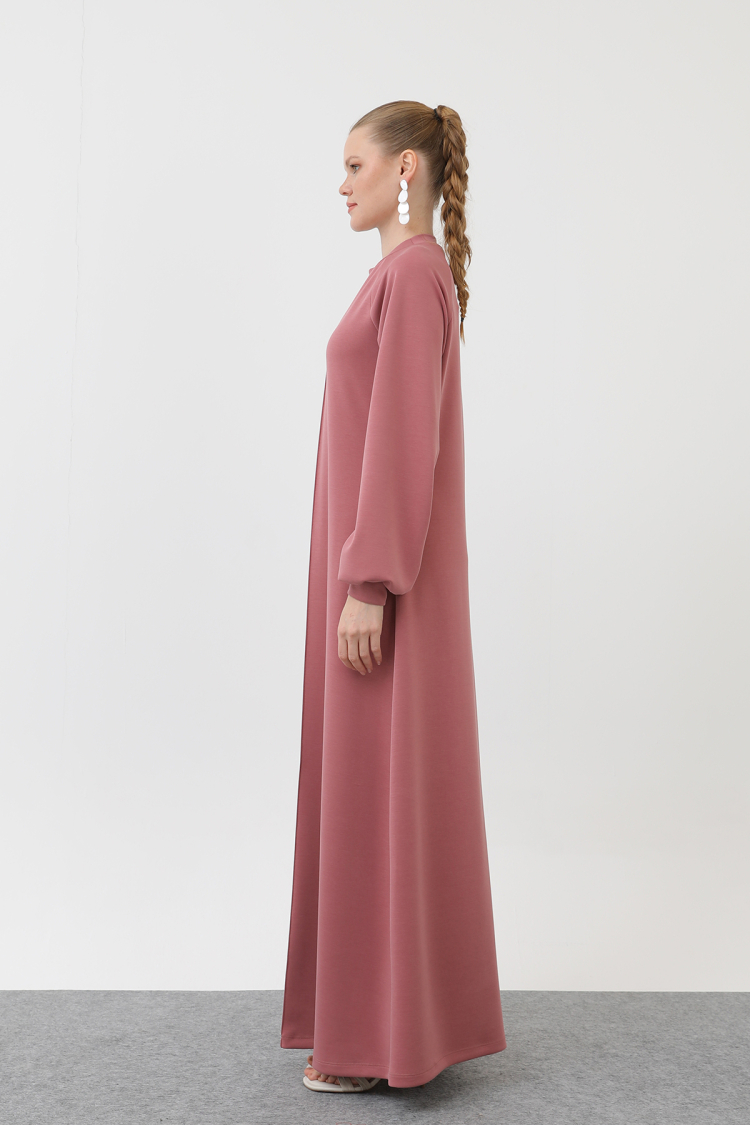 Ribbed Stitched Raglan Sleeve Dress
