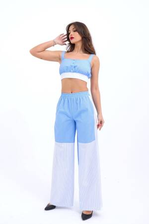 Miami Striped Suit - Multicolored - Fame - Globality Store - Women Clothes Wholesale Turkey