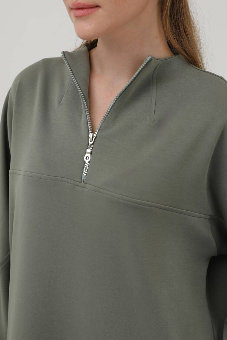 Front Zipper Detail Tunic