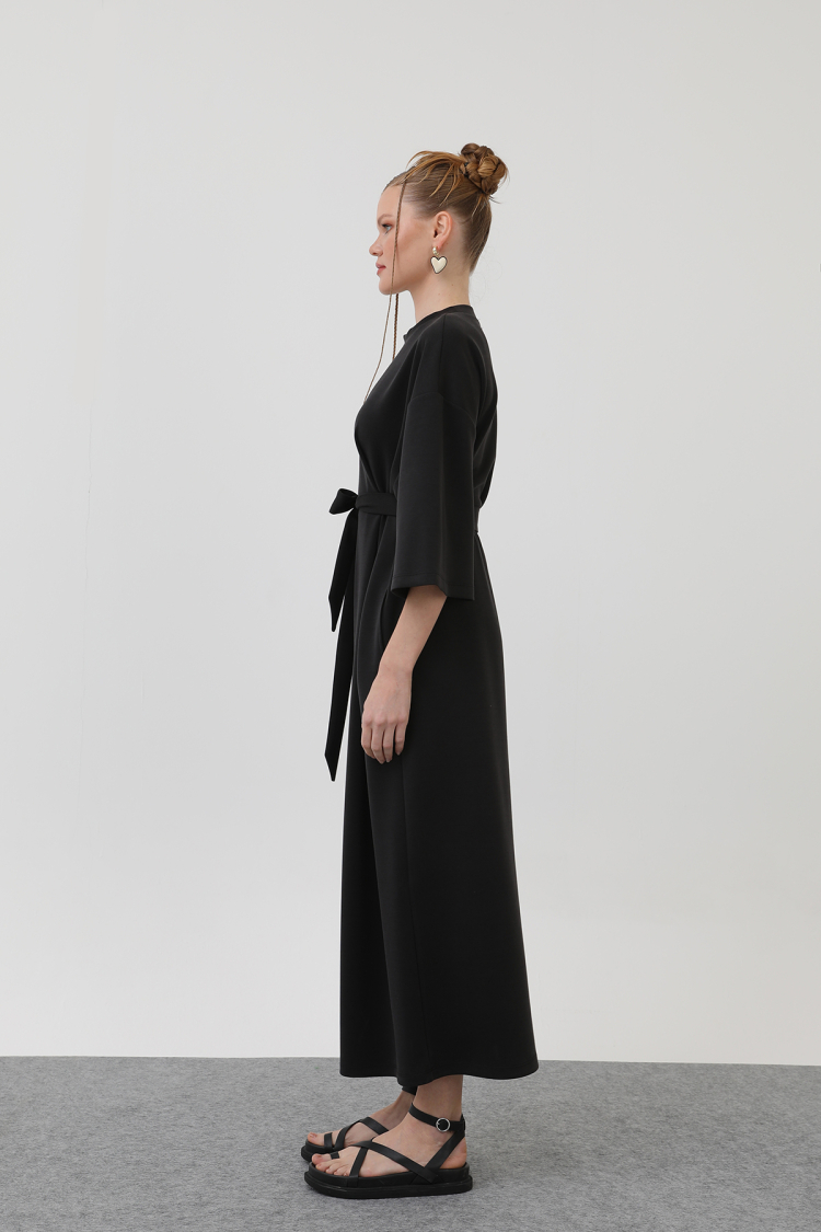 Women's Belt Detailed Basic Dress