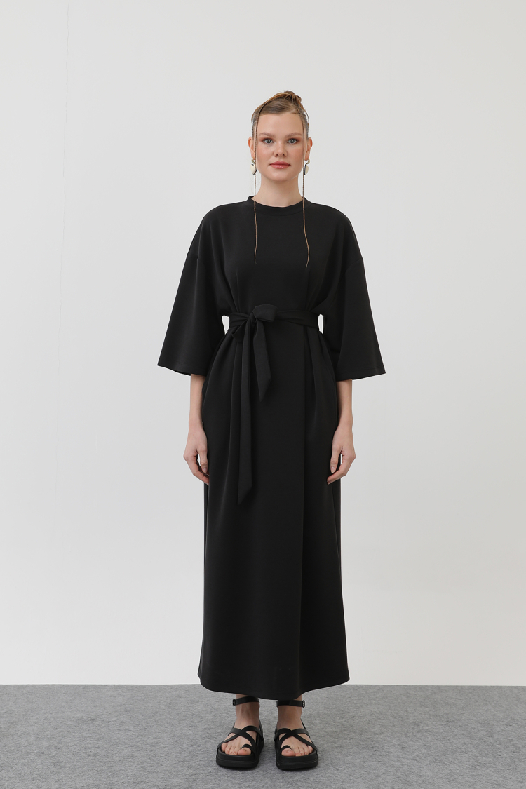 Women's Belt Detailed Basic Dress