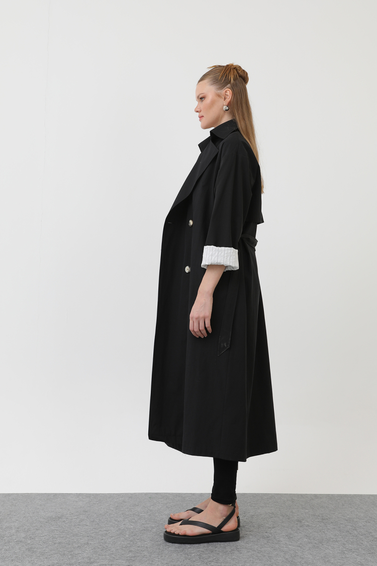 Women's Garni Striped Detail Trench