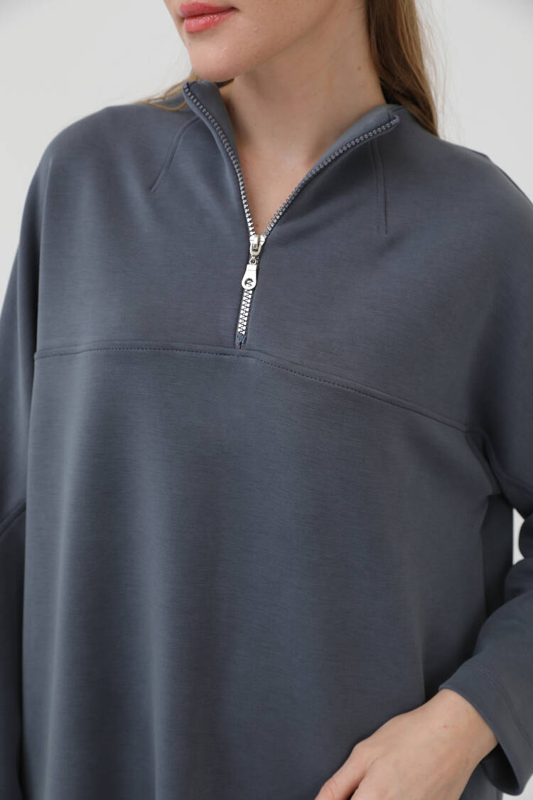 Front Zipper Detail Tunic