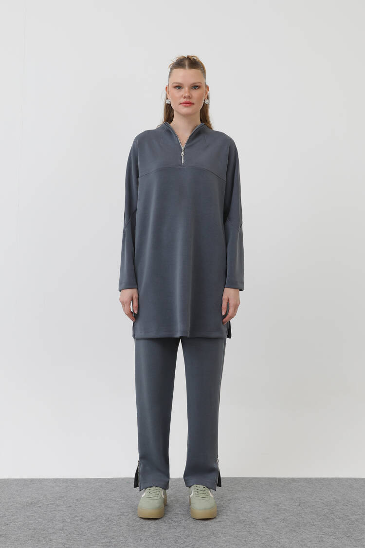 Front Zipper Detail Tunic