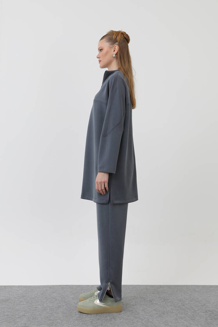 Front Zipper Detail Tunic