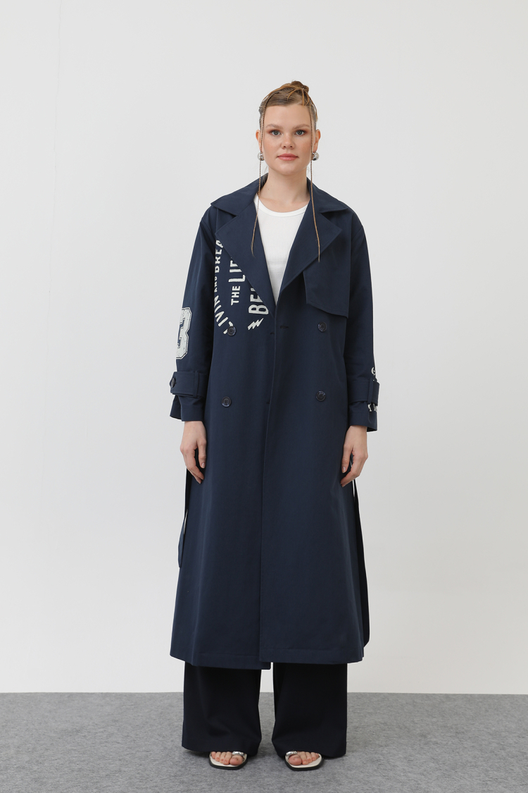 Women's Printed Trench