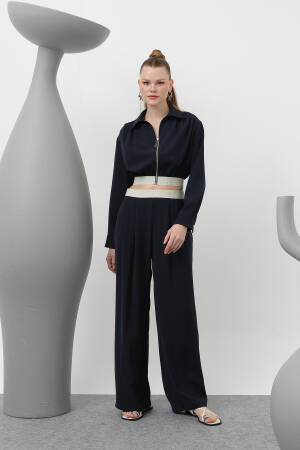 Pleated Rubber Detailed Jacket - SOUL - Globality Store - Women Clothes Wholesale Turkey