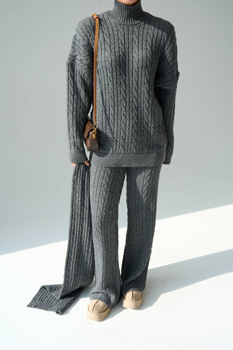 Hair Weave Trousers Tunic Set