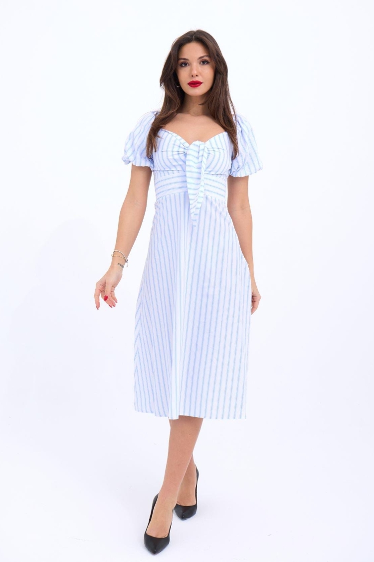 Striped Dress - Fame - Globality Store - Women Clothes Wholesale Turkey
