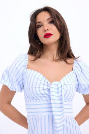 Striped Dress - Fame - Globality Store - Women Clothes Wholesale Turkey