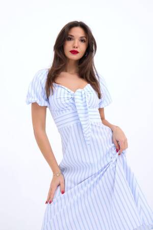 Striped Dress - Fame - Globality Store - Women Clothes Wholesale Turkey