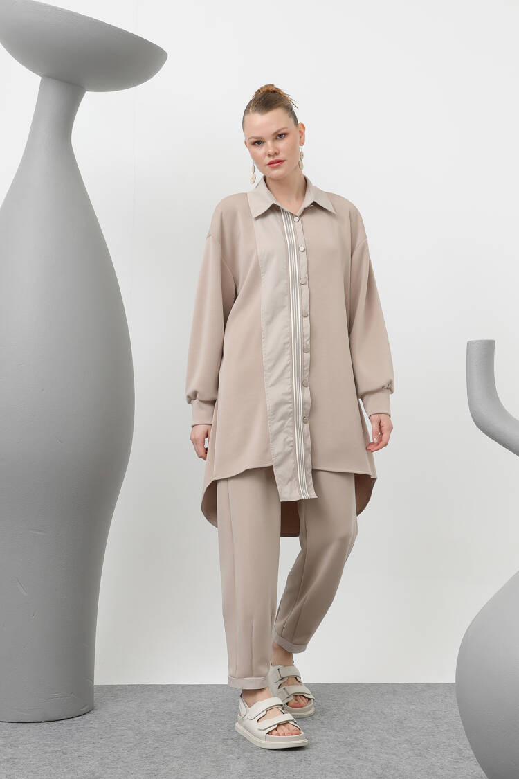 Women's Garnished Ribbon Detail Suit - Puane - Globality Store - Women Clothes Wholesale Turkey