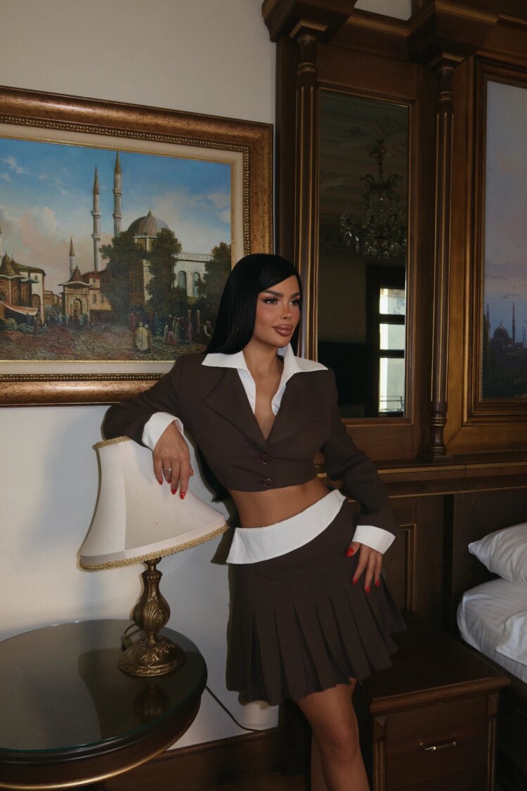 Pleated Skirt Set - EYYO ATELIER - Globality Store - Women Clothes Wholesale Turkey