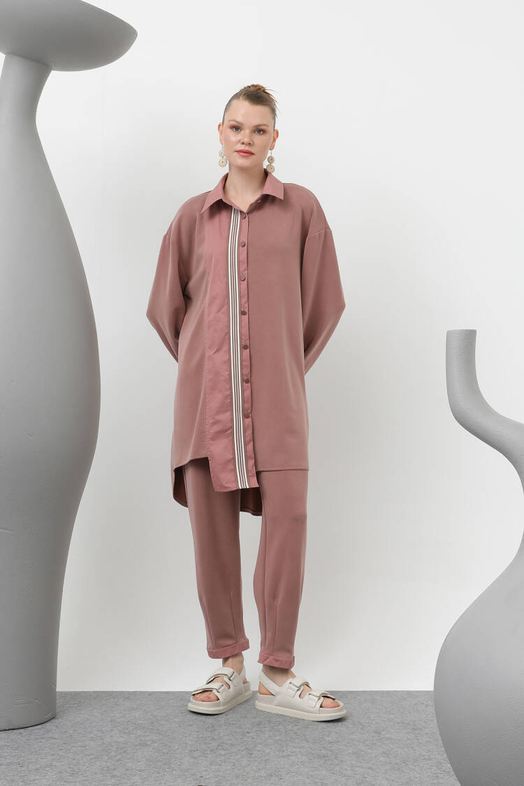 Women's Garnished Ribbon Detailed Suit - Puane - Globality Store - Women Clothes Wholesale Turkey