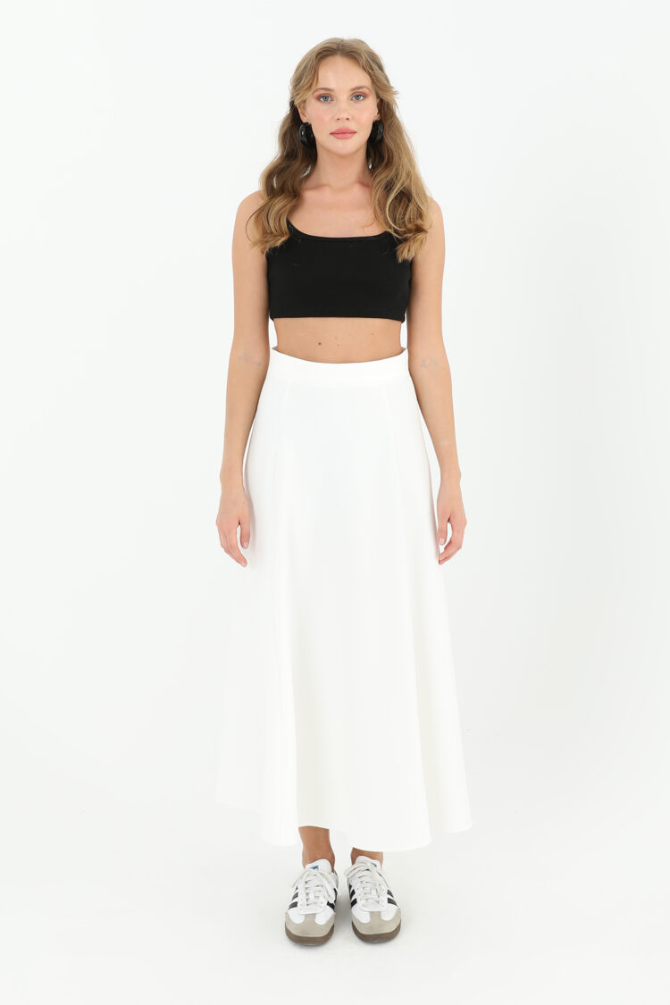 Women's Zipper Flared Skirt - Puane - Globality Store - Women Clothes Wholesale Turkey