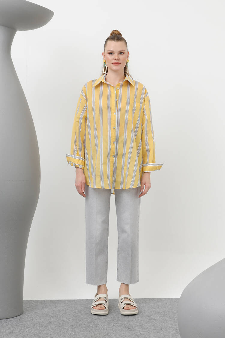 Women's Striped Pocket Shirt